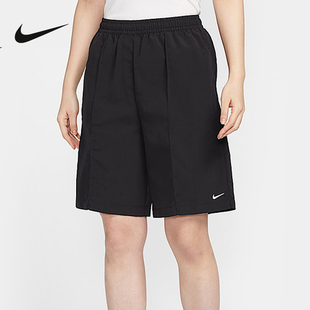 25新款Nike耐克女子短裤小标刺绣防晒高腰梭织五分运动裤HJ1398