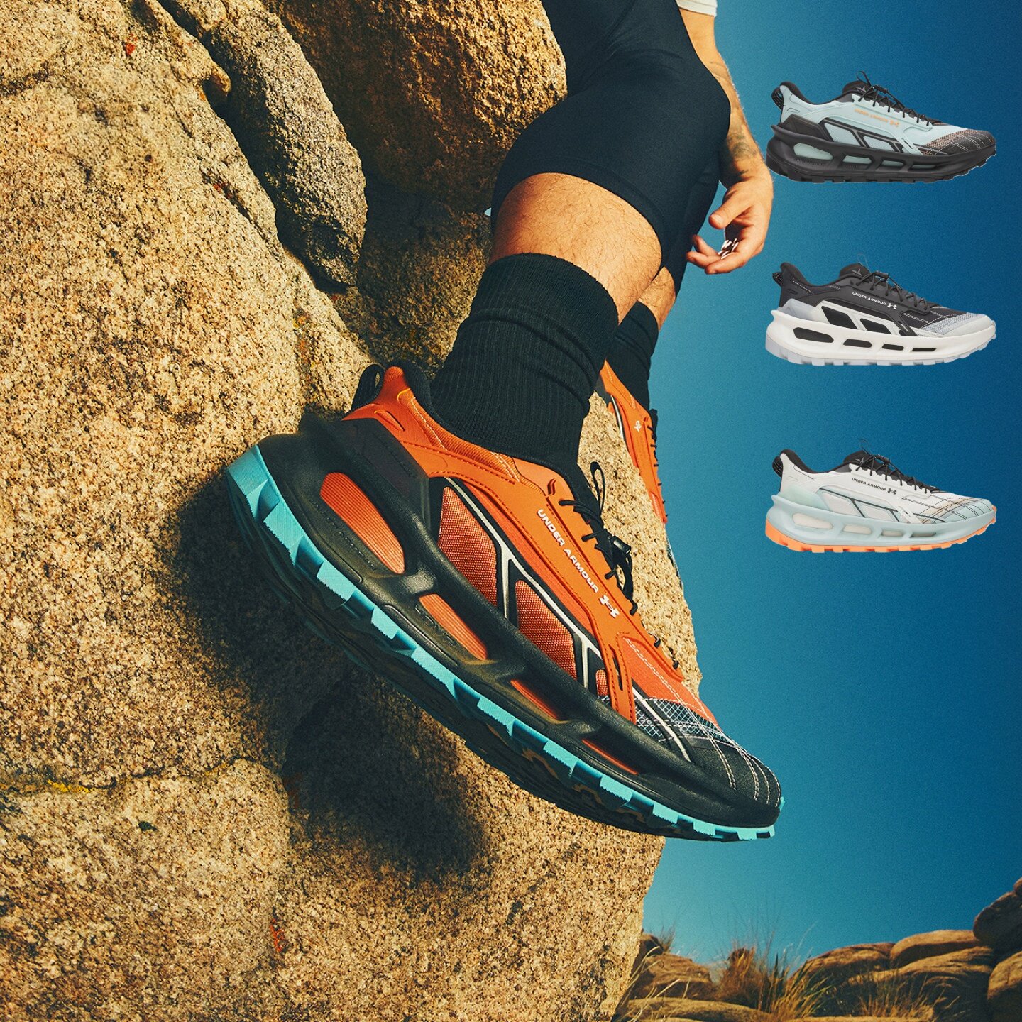 26新款UA安德玛运动鞋男女户外Explor Trail缓震越野鞋6012791