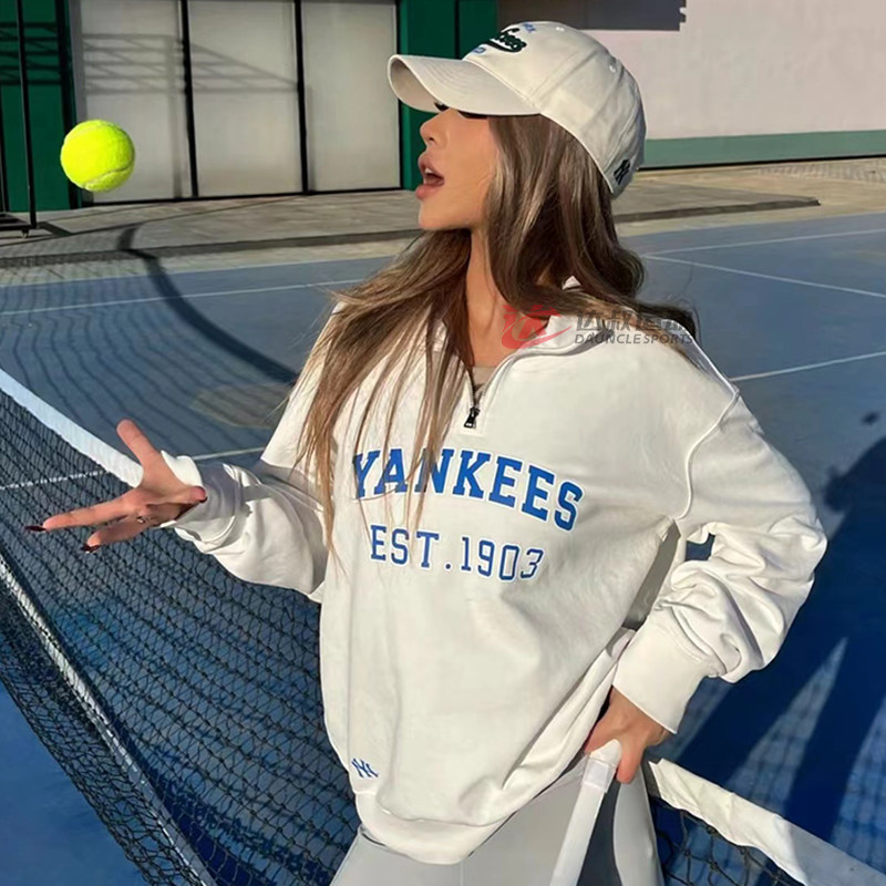 MLB男女运动卫衣立领套头衫