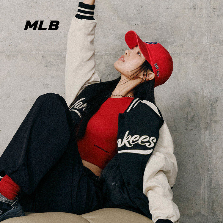MLB棒球服撞色夹棉保暖情侣夹克