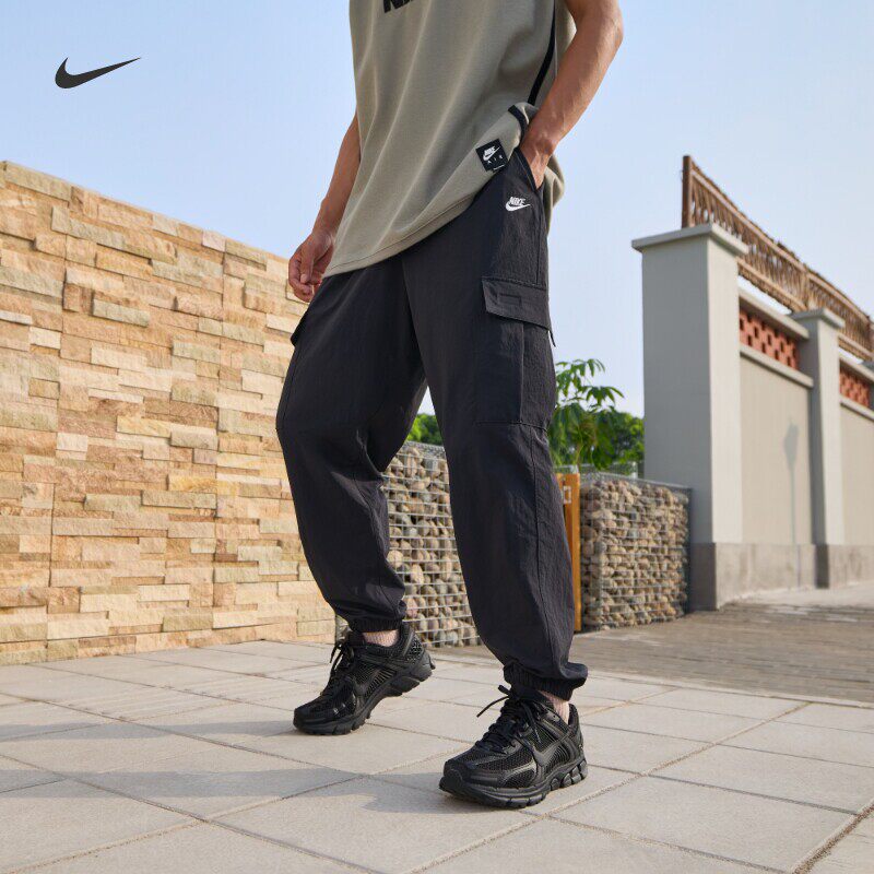 26新款NIKE耐克男女工装裤梭织刺绣塔夫绸机能风运动长裤HJ1991