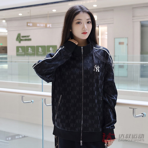 MLB男女外套NY老花满印运动茄克