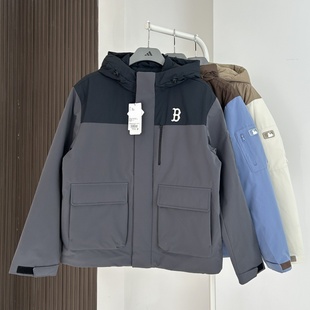 25新款 MLB情侣羽绒服男女NY防水防泼水撞色运动棉羽外套3ADJB0556