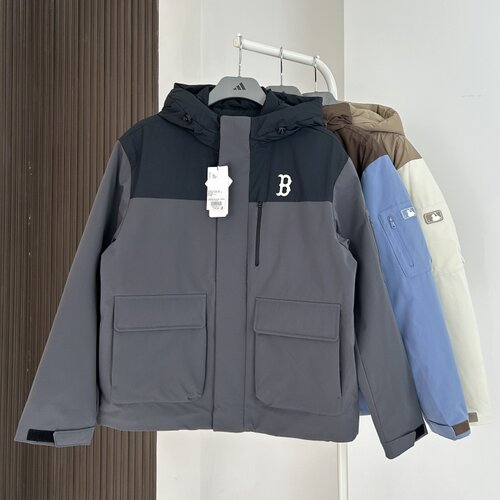 MLB情侣NY防水防泼水撞色羽绒服