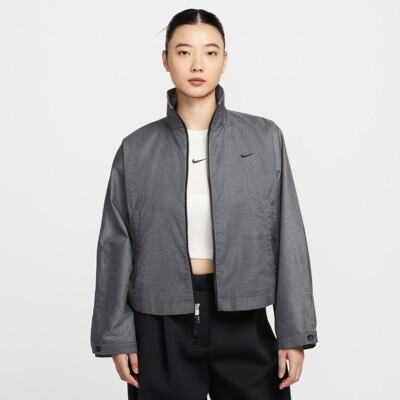 Nike耐克女子宽松梭织立领外套