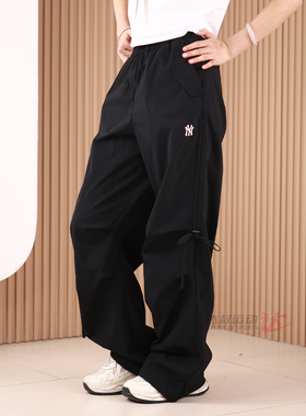 26新款MLB运动裤女子NY凉感宽松阔腿裤防泼水休闲长裤3FWPB0263