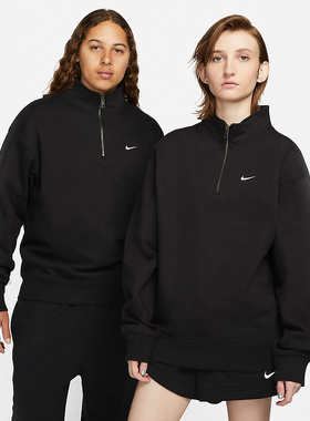 25新款Nike耐克男子卫衣针织加绒半拉链立领休闲运动套头衫DQ5209