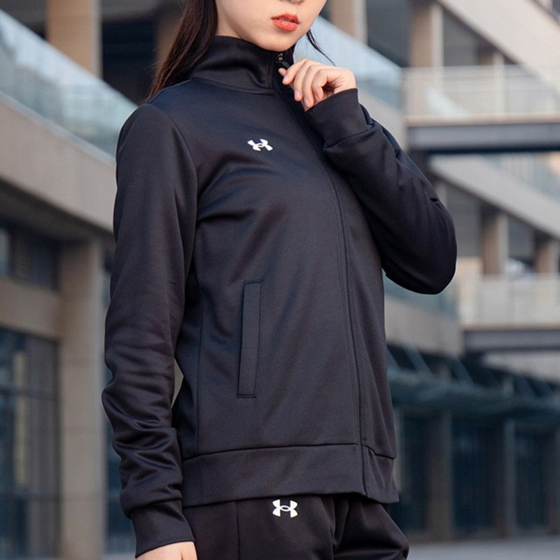 安德玛女外套立领运动茄克