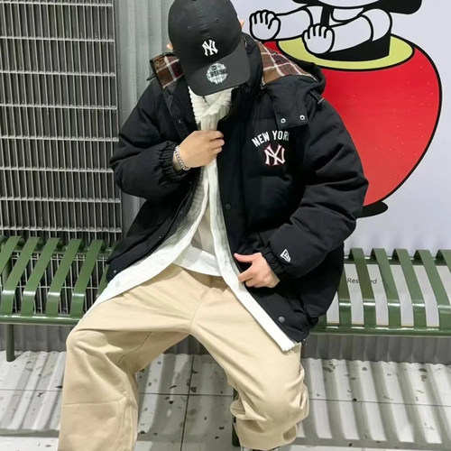 纽亦华男女NY连帽运动羽绒服