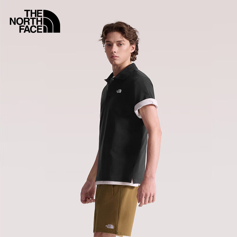 26新款TheNorthFace北面POLO衫男经典款户外翻领休闲短袖T恤8FZV