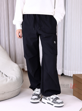 26新款MLB情侣长裤男女NY小标凉感防泼水降落伞裤运动裤3AWPB0161