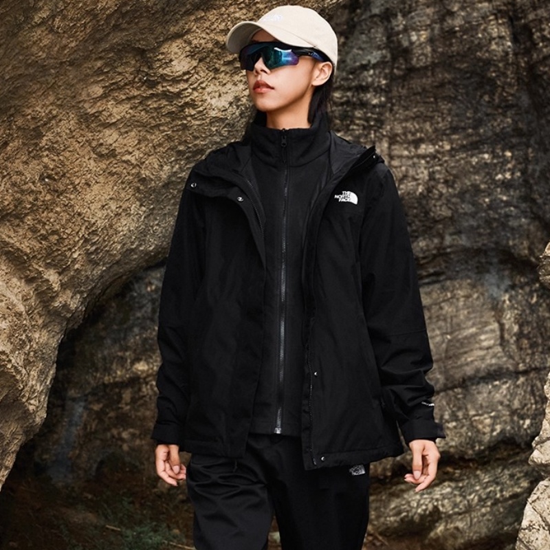 北面冲锋衣外套女三合一运动夹克