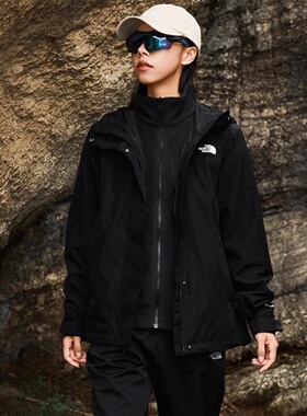 25新款TheNorthFace北面冲锋衣女户外三合一抓绒内胆保暖外套8CK3
