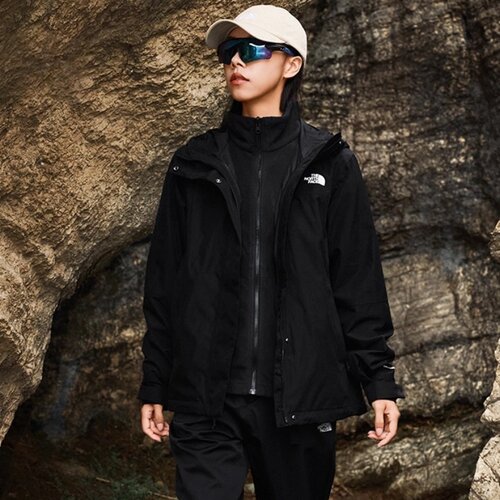 北面冲锋衣外套女三合一运动夹克