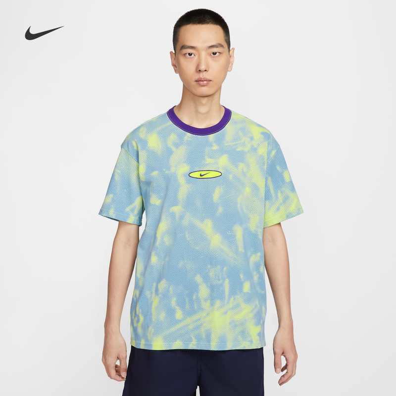 Nike耐克男子复古扎染纯棉短袖