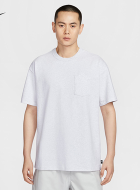 25新款Nike耐克男子短袖小标刺绣口袋针织纯棉圆领运动T恤DQ9296