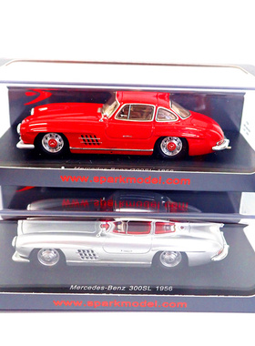 SPARK1：43奔驰Mercedes- Benz 300SL 1956汽车模型树脂轿车成品