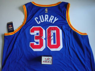 NBA勇士队库里Curry 克莱汤普森亲笔签名水花兄弟2022年夺冠球衣