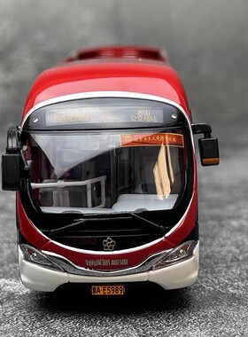 北京公交1:64新版银隆小红鱼BRT快速公交巴士1路合金公共汽车模型