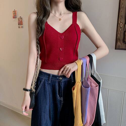 针织吊带背心女外穿夏季
