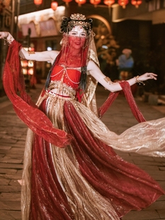 酒吧gogo敦煌飞天演出服古风女汉服异域风情影楼拍照中国风舞蹈装