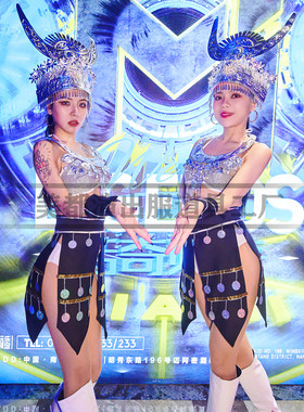 酒吧性感民族风苗族女gogo演出服