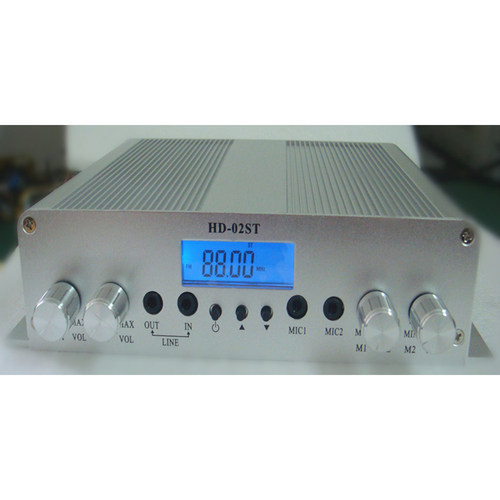 带监听双麦克风输入立体声音频放大器02ST 25W 主机+电源 没天线