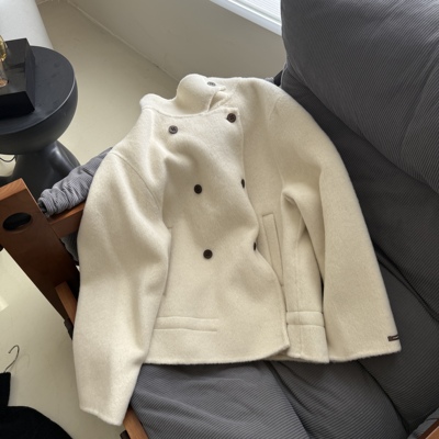 双面牦牛绒大衣新款女