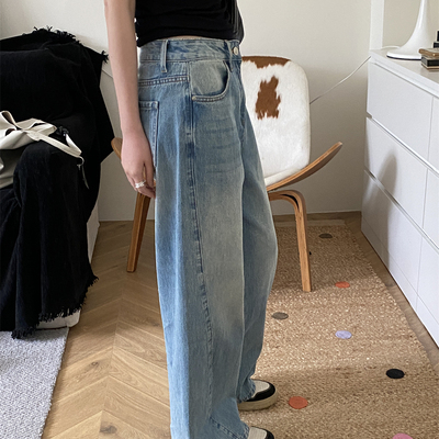 NSS 经典解构牛仔裤融合版型宽松显瘦牛仔裤