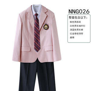 jk格裙学院风制服西装全套幼师职业装小中大学生班校服表演礼服5