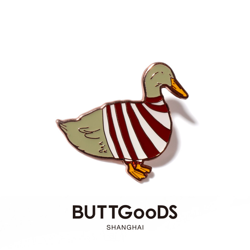 原创潮牌BUTTGooDS水手小鸭胸针 文艺清新男女包徽章创意节日礼物