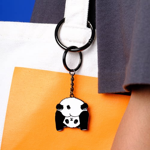 原创设计可爱熊猫钥匙扣包挂件