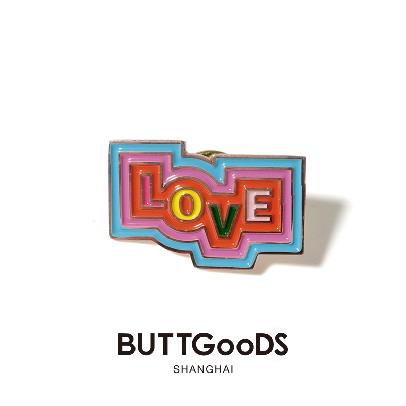 BUTTGooDS我爱你胸针男女情侣