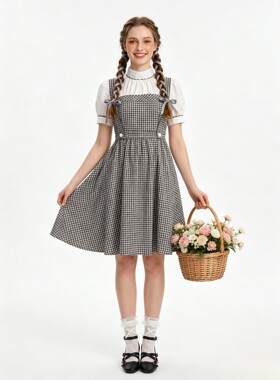 万圣节成人服装绿野仙踪cos连衣裙角色扮演格子学生田园风演出服