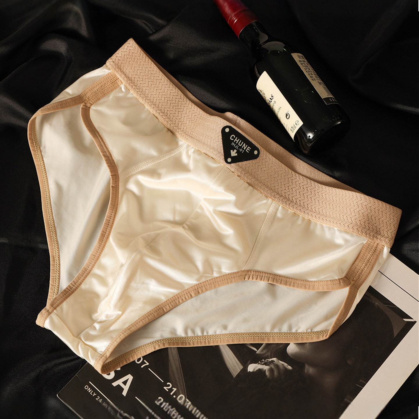 男士冰丝内裤男款三角2025新款夏季轻奢高档缎面男生透气运动短裤,女士内衣/男士内衣/家居服,男三角内裤,淘宝优惠券,粉丝福利购,淘宝优惠卷