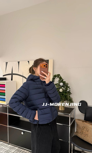 保暖羽绒外套 连帽羽绒服鹅绒排骨短款 欧洲站小众设计师冬季 新款