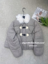 欧洲站2025冬季新款设计师款小众复古甜酷毛领翻领短款羽绒服女