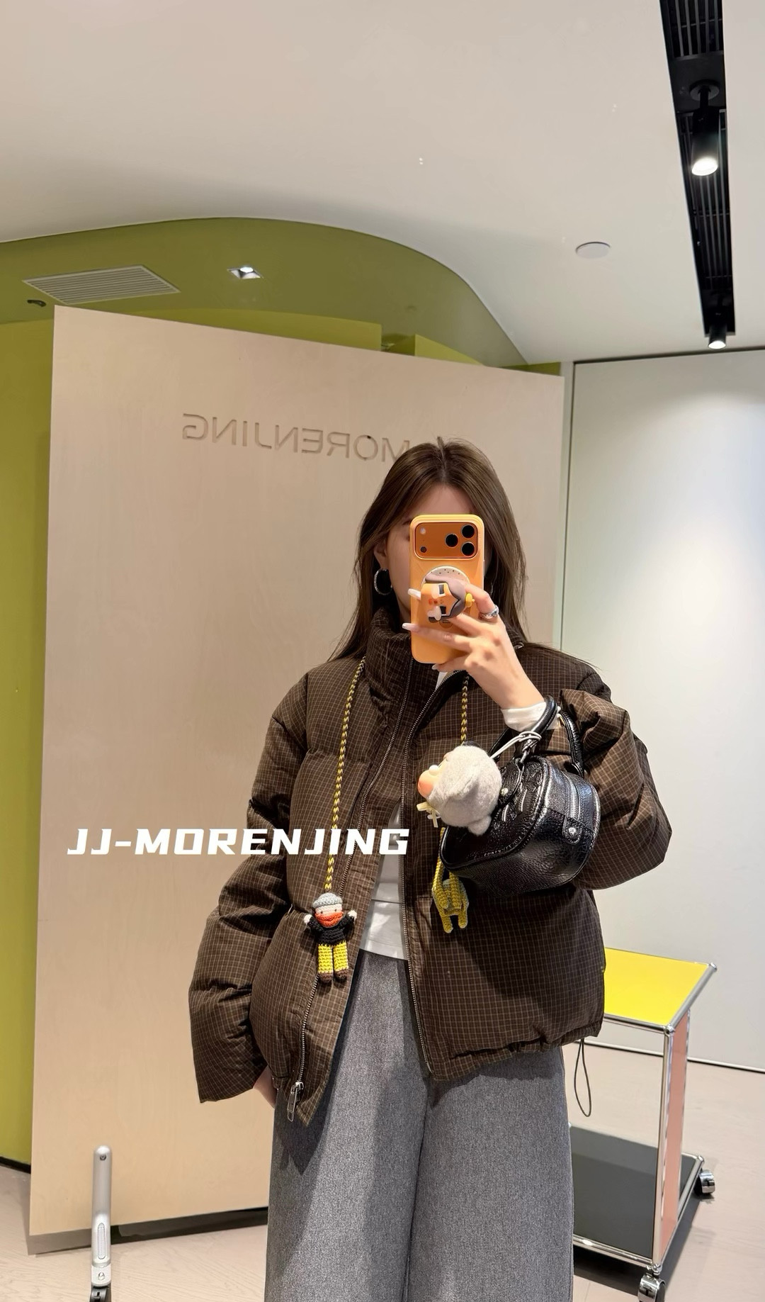 欧洲站2025冬季新款钩织卡通人挂绳格子夹克外套羽绒潮牌上衣女,女装/女士精品,羽绒服,淘宝优惠券,粉丝福利购,淘宝优惠卷