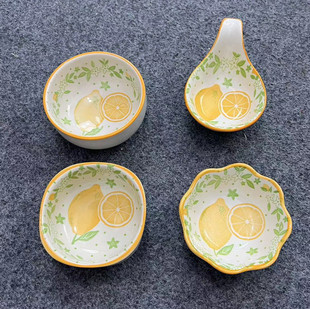 商用陶瓷柠檬料碟 酒店油盐酱醋味碟 吃火锅蘸料小碗咸菜凉菜碗