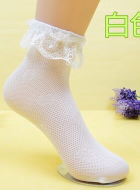 儿童白色花边袜春夏秋女童短袜