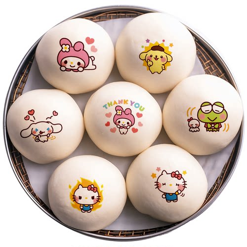 0.3林记w002点心贴纸150片好朋友KT凯蒂D卡通薄糯米纸港式