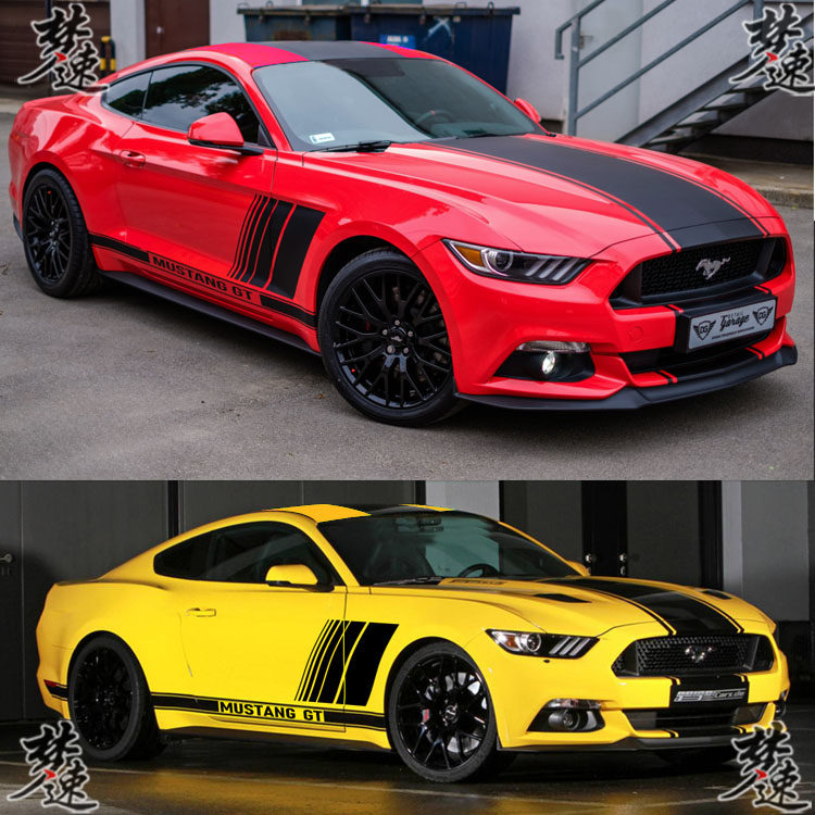 野马gt车贴拉花 个性赛车贴纸改装 车门贴画车头机盖装饰25z