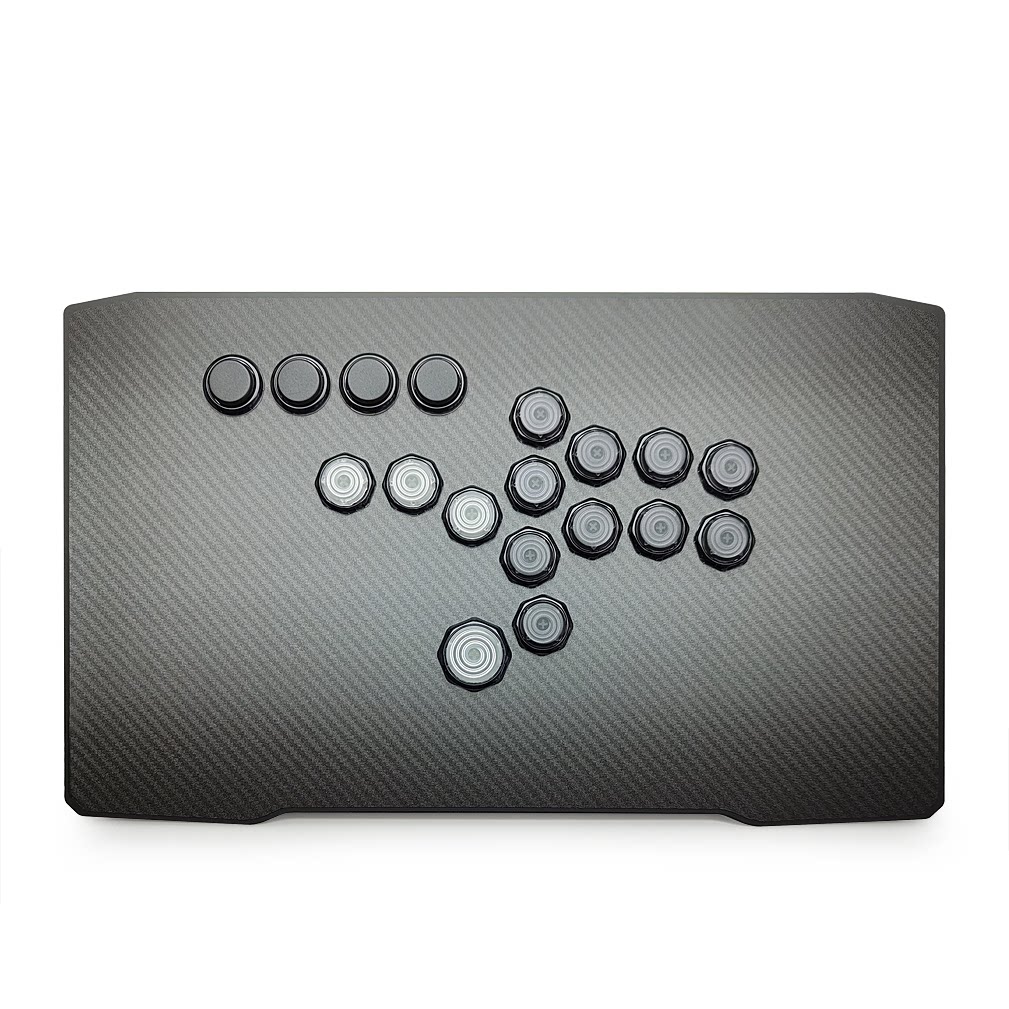 碳纤维图案HITBOX定制四通H4-PS5PS4超薄吸磁97街霸6街机手柄摇杆