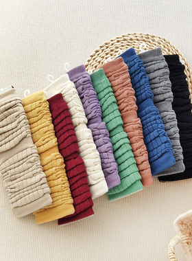 韩国KidsFUTURE儿童堆堆袜套时尚护膝腿套保暖秋冬季螺纹中筒袜女