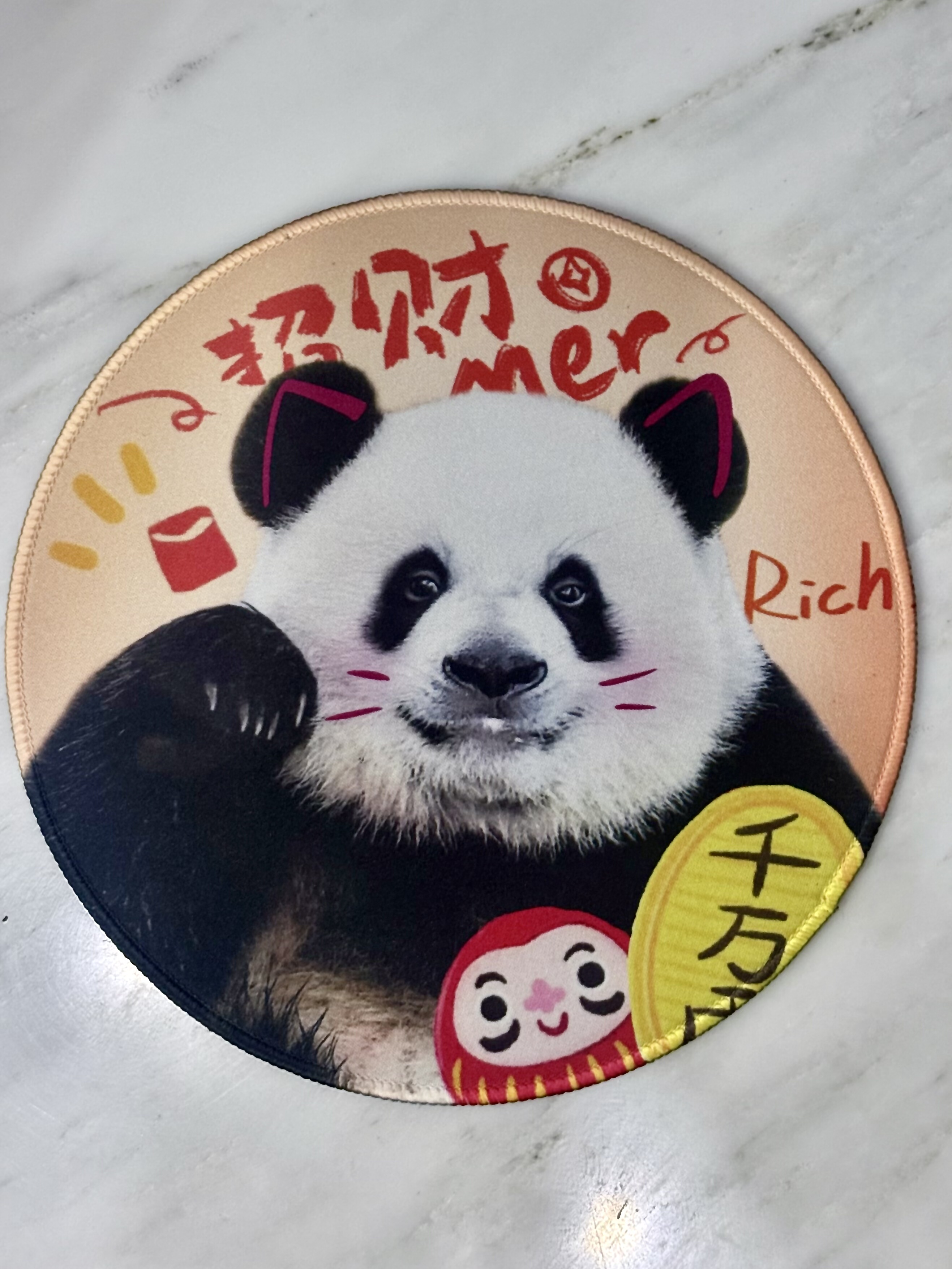 原创大熊猫奇三妹周边鼠标垫可爱文创礼品重庆纪念品满28 包邮