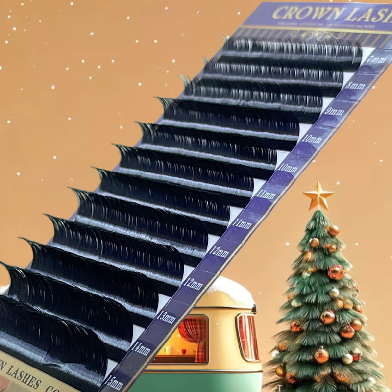 CrownLash黑色手动开花嫁接睫毛