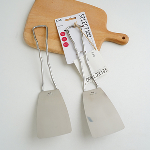 日本进口贝印锅铲不锈钢煎铲超薄煎蛋铲摊煎饼平铲平底锅炒菜铲子