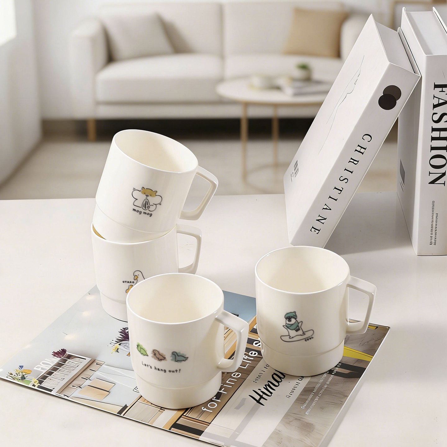 日本进口咖啡杯塑料水杯喝茶直饮杯奶茶马克杯可微波炉加热牛奶杯,餐饮具,马克杯,淘宝优惠券,粉丝福利购,淘宝优惠卷