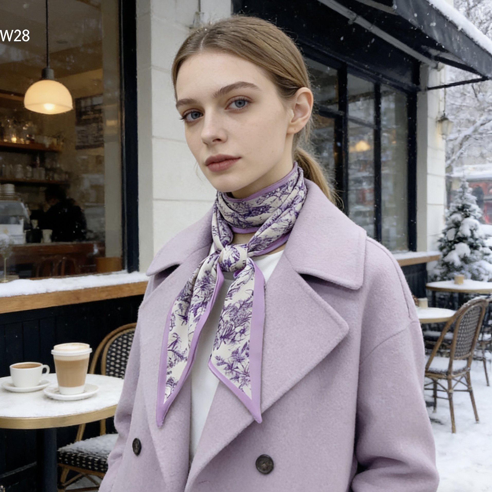 美丝宸2026新款【暮光之城】双面斜纹棉围巾秋冬保暖护颈飘带高级