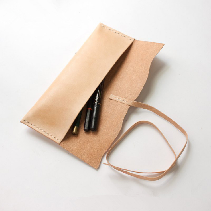 进口原色复古卷帘式随身笔袋